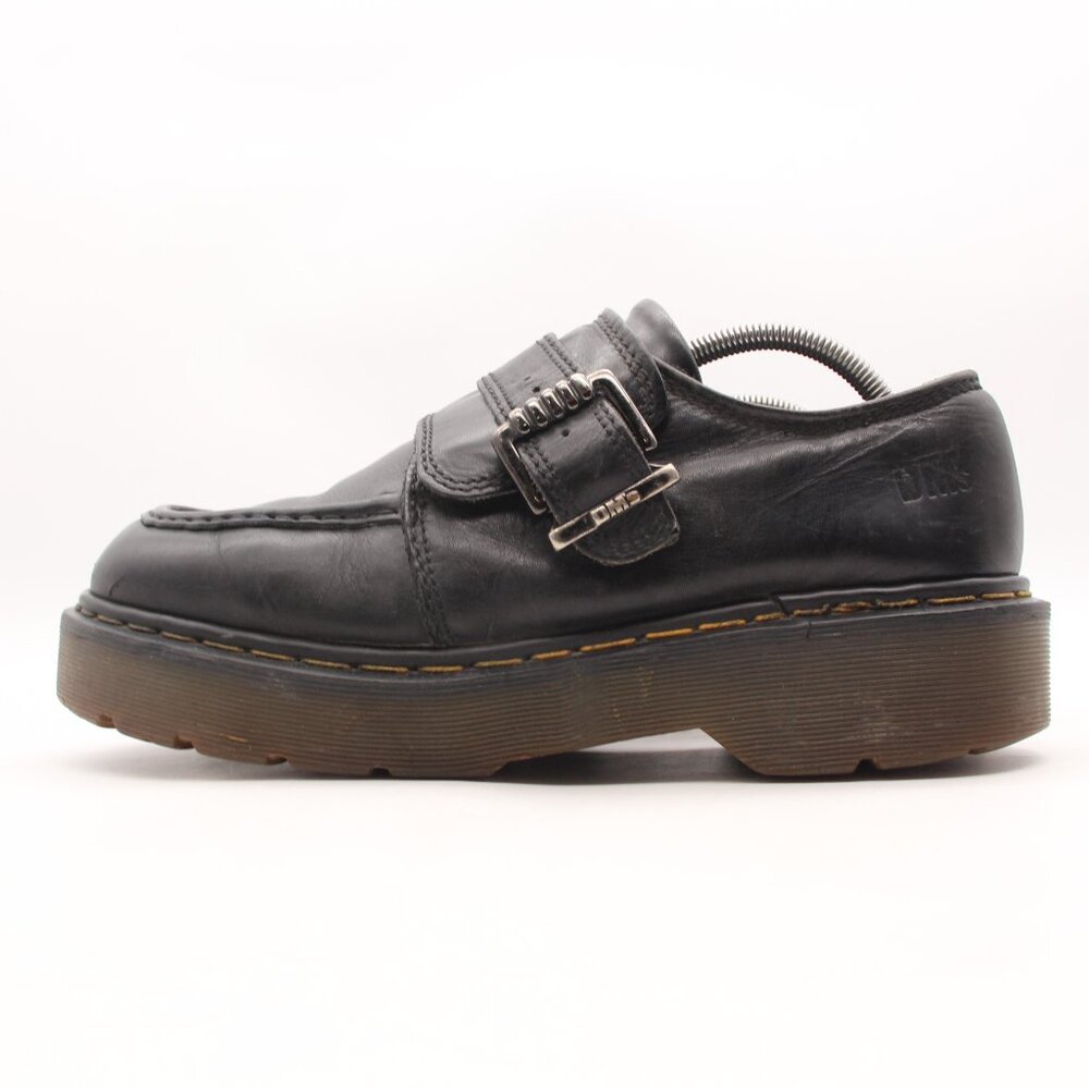 Dr. Doc Martens 8690 Men's Size UK 11 Black Leather Made In England Monk Strap - Picture 4 of 12